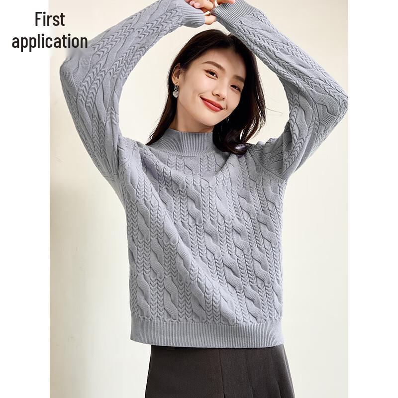 Women's Warm Turtleneck Cable Knit Sweater