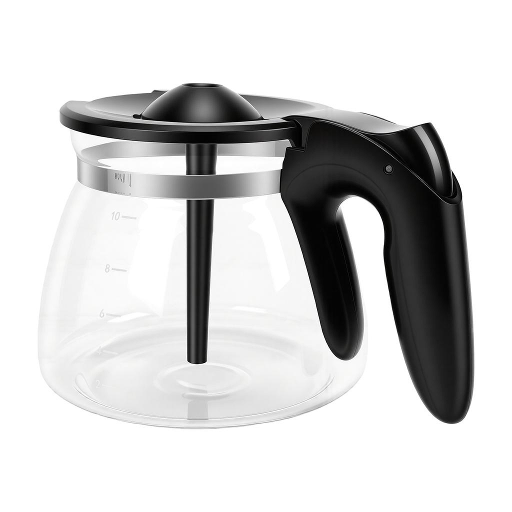 Carafe de remplacement pour cafetière 10 tasses Capacité 1,5 L Pot en verre pour cafetière Lavable au lave-vaisselle Résistant à la chaleur Antidéflagrant
