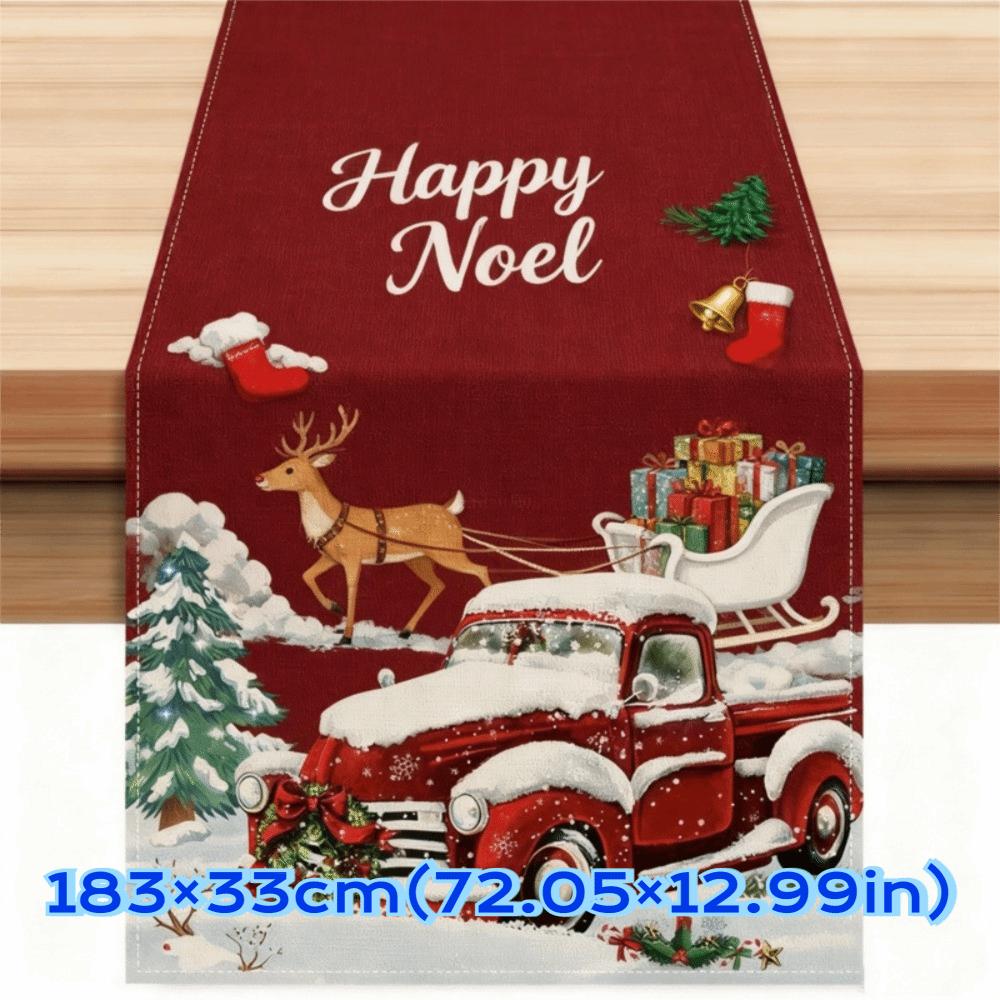 New Year Christmas Table Runner Navidad Gift Flag Cover Christmas Table Flag Xmas Party Merry Christmas Decorations