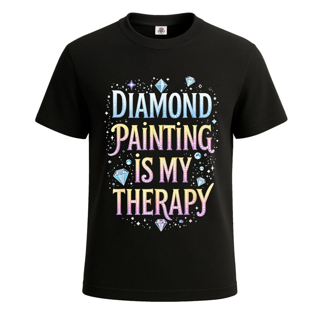 Diamond Painting Is My Therapy Funny Novelty Party Men's T-Shirt Gift Tee Top