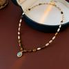 Color-matched Sequin Clasp Necklace, Retro and Luxurious, High-end Style, Sweater Chain, Suitable for Autumn and Winter, Niche Product