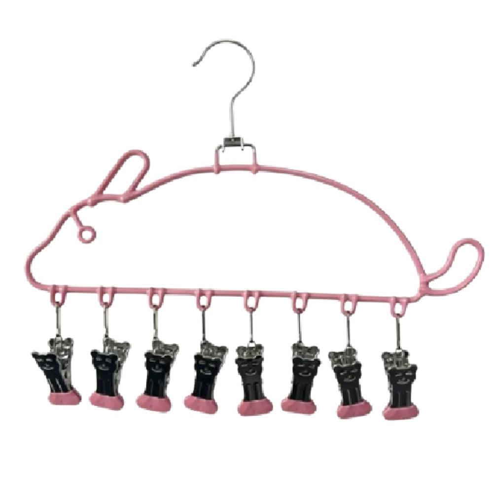 Cat Shape Socks Drying Rack Windproof Clothes Hanger Underwear Drying Clips  Indoor Outdoor Use