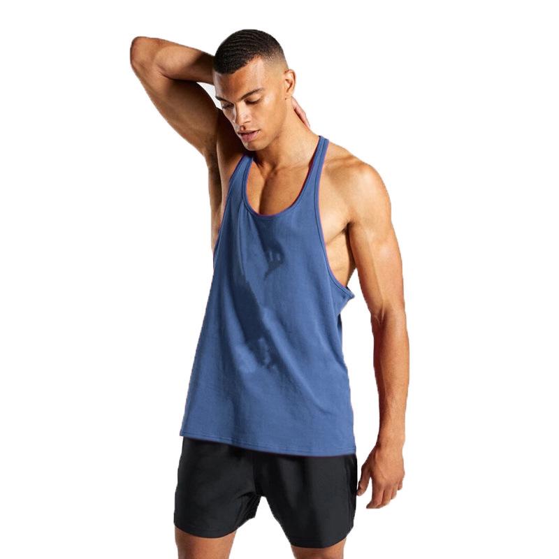 Men's Cotton Muscle Tank Top - Sleeveless, Breathable, Sweat-Absorbent Sportswear