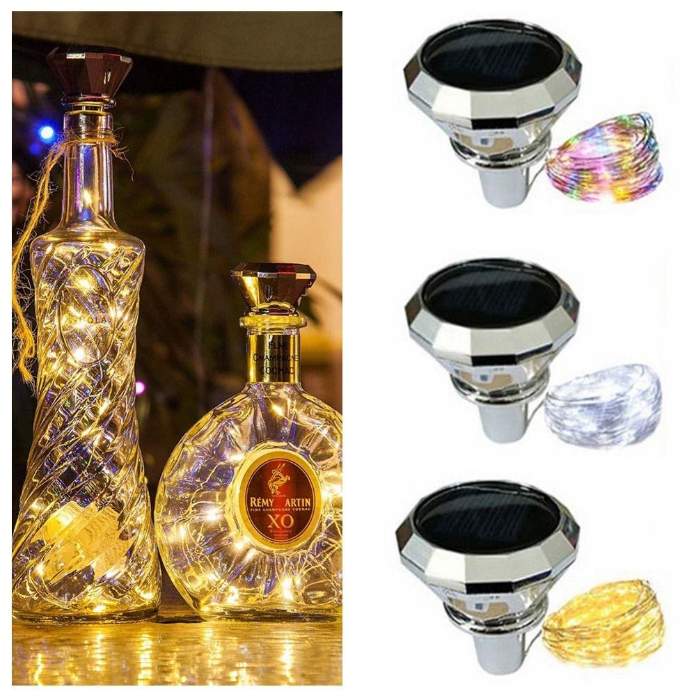Cheap LED Light Atmosphere Light Copper Night Light Bottle Stopper Lamp Solar Light Wine Bottle