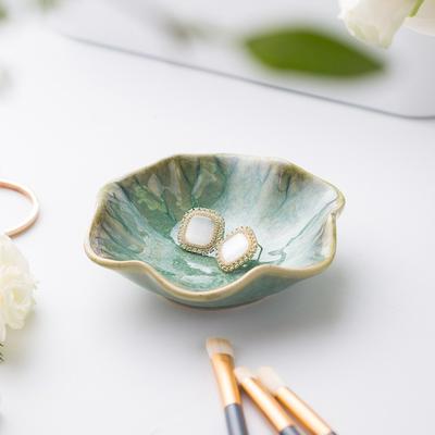 Nordic Style Ceramic Jewelry Tray, Lotus Storage Plate, Jewelry Ornament Plate, Internet Celebrity Snack Plate, Flavor Plate