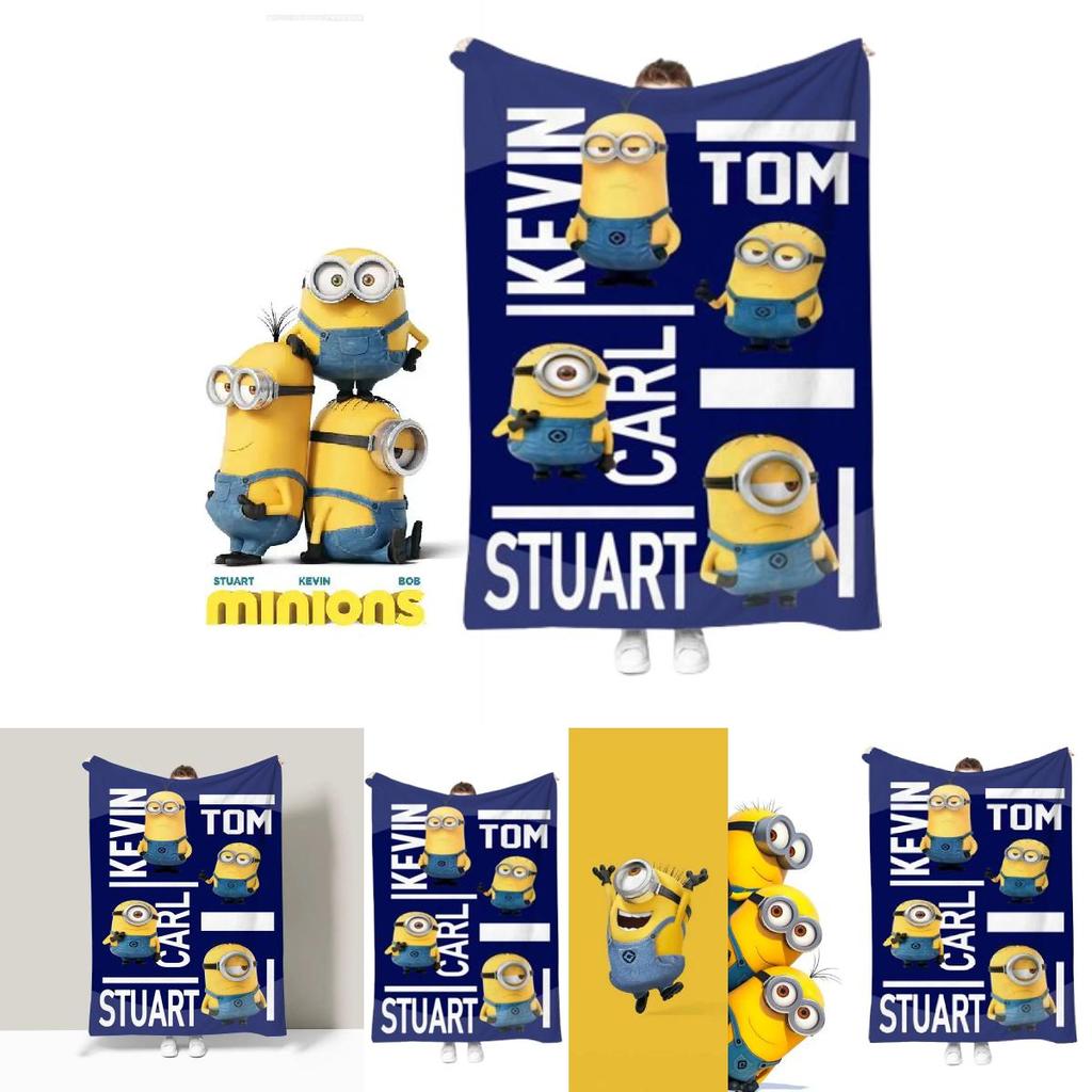 Minions Blanket With Cartoon Design For Bedroom And Lounge Use