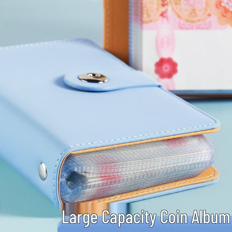 Münz- und Banknoten-Sammelalbum mit großer Kapazität und Logodruck