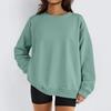 Damen Winter Fleece Tops Langarm Sweatshirt Lässiger Rundhalsausschnitt Pullover Lockerer Schnitt Warme Wintertops