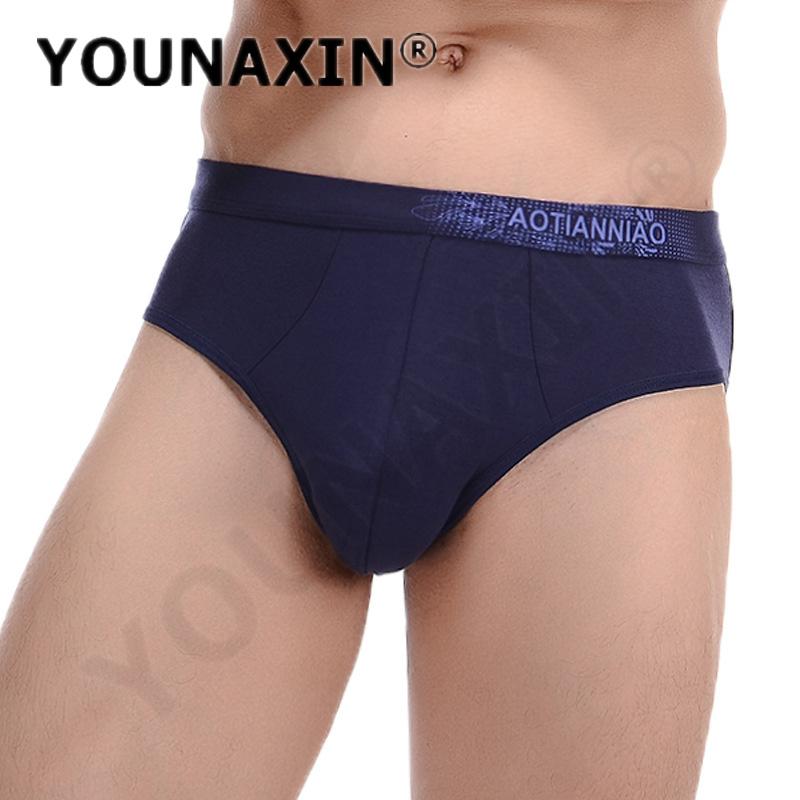 Men's Big Size Briefs Modal Breathable Teen Mid-Waist Bamboo Fiber Underwear Sexy Printed Underwear Solid Color Shorts L XL 2XL 3XL 4XL 5XL