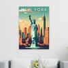 New York City travel print United States Poster Statue of Liberty Art New York print Canvas Painting  Travel Poster New York Art