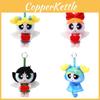 The Powerpuff Girls Blossom Raincoat Plush Toy Backpack Keychain Cartoon Pendant