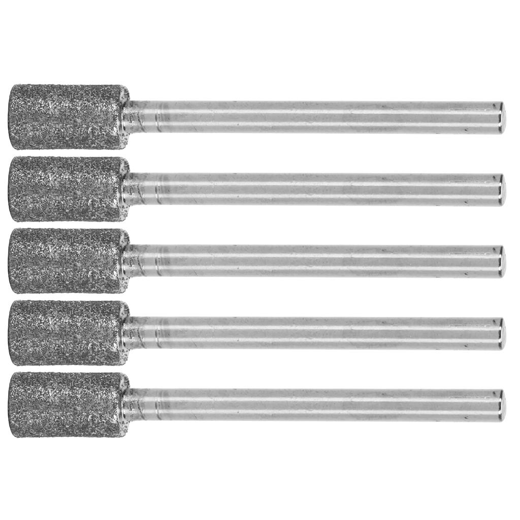 5PCS Cylinder Diamond Grinding Head Bit Parts for Piglet Electric Tooth Grinding Polisher