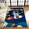 1PC Custom Name Astronaut Rocket Space Theme Floor Mat Ideal for Living Room, Game Rooms, Office, Bedroom,Floor Mat Playful Design