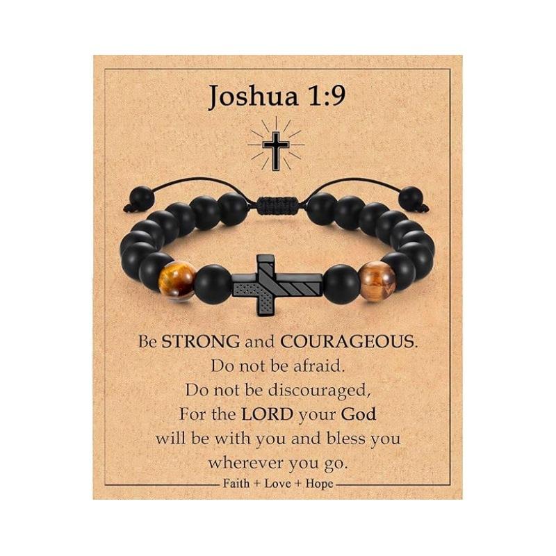 JYL TS Bracelet  Men's American Flag Cross Eye Boosts Patriotism & Luck