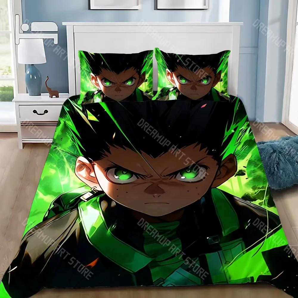 Çizgi Film Hunter x Hunter Nevresim Yastık Kılıfı Yatak Takımı Yetişkin Erkek Kız Yatak Odası Dekorasyonu Çocuk Tek Çift Büyük Boy