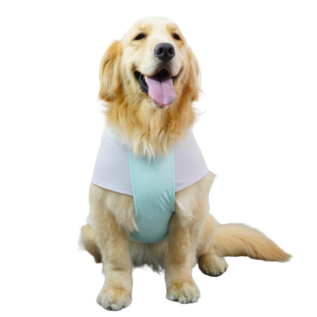 Large dog cooling vest - summer lightweight golden retriever labrador pet cooling vest - outdoor quick-dry skin protection apparel