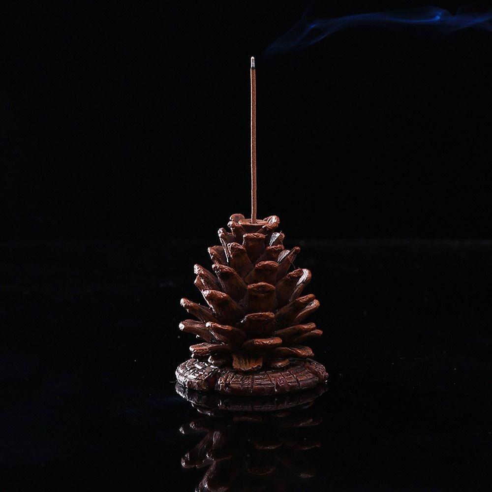 Decorative Simulation Pine Cone Fragrance Base Funny Incense Insertion  Home