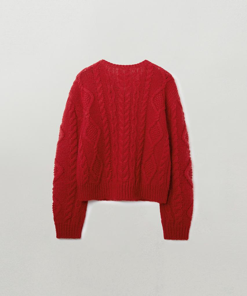 MOAT Ordinary Cable Knit (Scarlet Red)