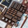 Винтажный набор деревянных штампов DIY «Луна, Дата, Месяц, Время, Линия» для скрапбукинга, дневника, планировщика, эскиза, декора, джанк-журнала, поделок