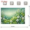 2D Soft Green Lucky Clover Nature Scenic Themed Backdrop