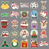 50 Christmas Cartoon Graffiti Stickers: Creative, Waterproof, Festive Greeting Card Decor and Stationery.