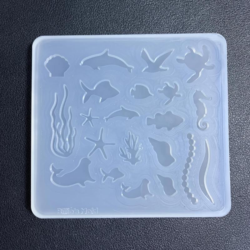Shaking Cup Parts Moulds Ocean Themed Silicone DIY Crafts Molds Jewelry Making Tools Silicone Mold for Jewelry Making