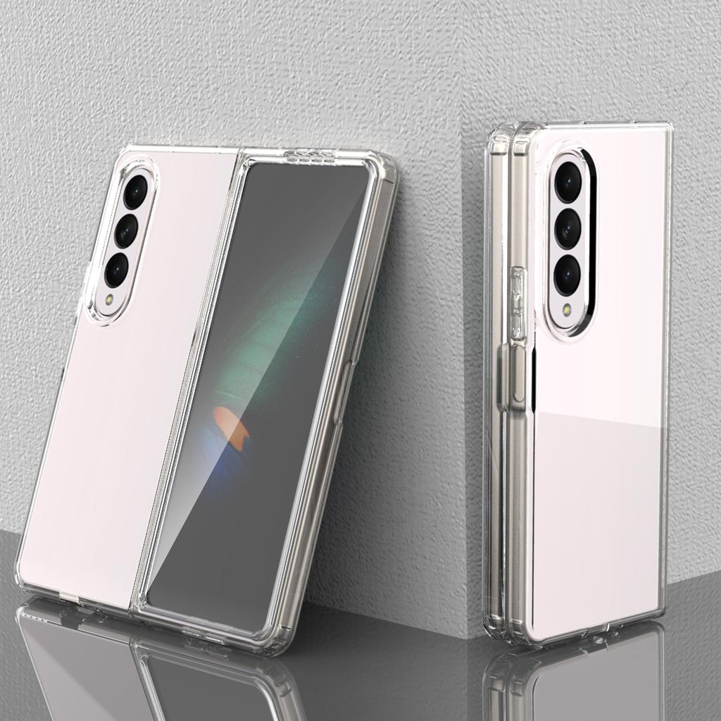 New Model Is Suitable for Samsung Z FOLD4 Mobile Phone Case Transparent Anti Fall Full Inclusive Folding TPU Mobile Phone Case Soft Case