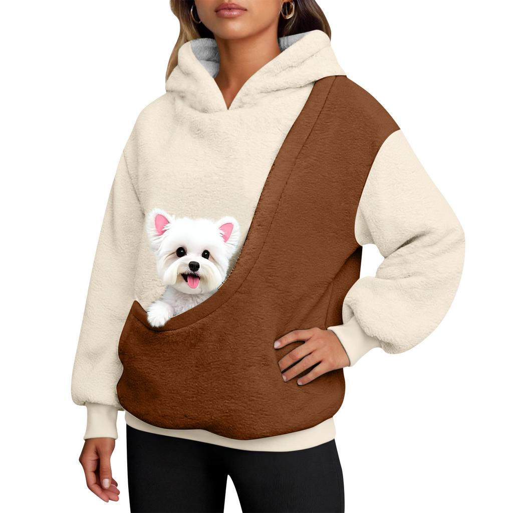 Wearable Blanket Hoodie - Warm  Print Sweatshirt For Adult Women, Moms, Men