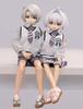 YMY Ob22 Ob24 Doll Shirt Tie Waistcoat Half Skirt Girls Uniform Set for BJD Dolls Clothes, + + + (Blue)