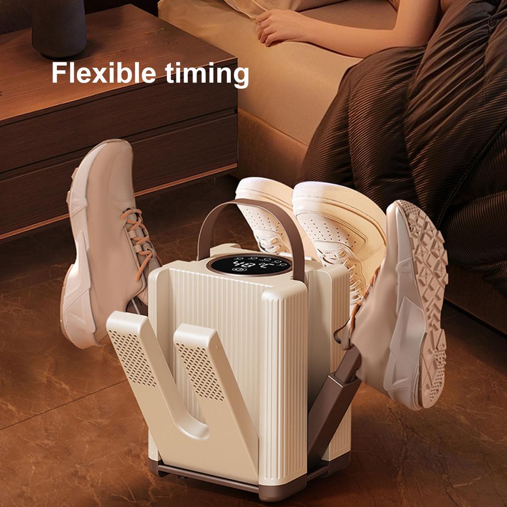 Boot Dryer 6 Arms Portable Automatic Electric Boots Shoes Dryer with Timer Quick Drying Foldable Boot Warmer for Home Travel US Plug