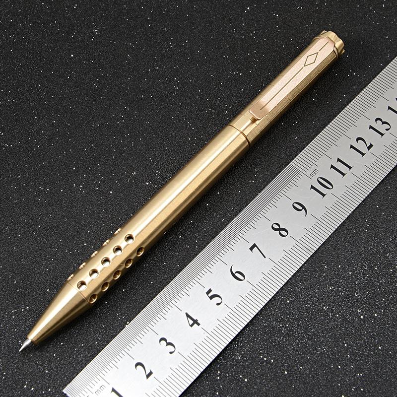 Retro Brass Pen With Gift Box Rollerball Pen Copper Durable Copper Gift Pen Handmade Signing Pen Outdoor Tools Party Gift