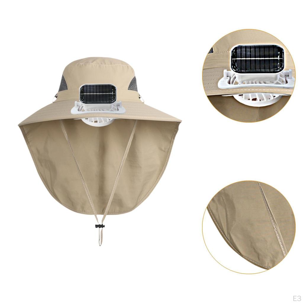 Children Outdoor Hat with Solar Fan Cooling Multifunctional Rechargeable for Sport Golf Hiking