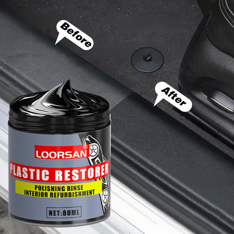 Plastic Mudguard Repair Kit, Quick Gloss Restoration, Protection, Car Care Set, Includes Tire Brightening Wax & Filler Cream