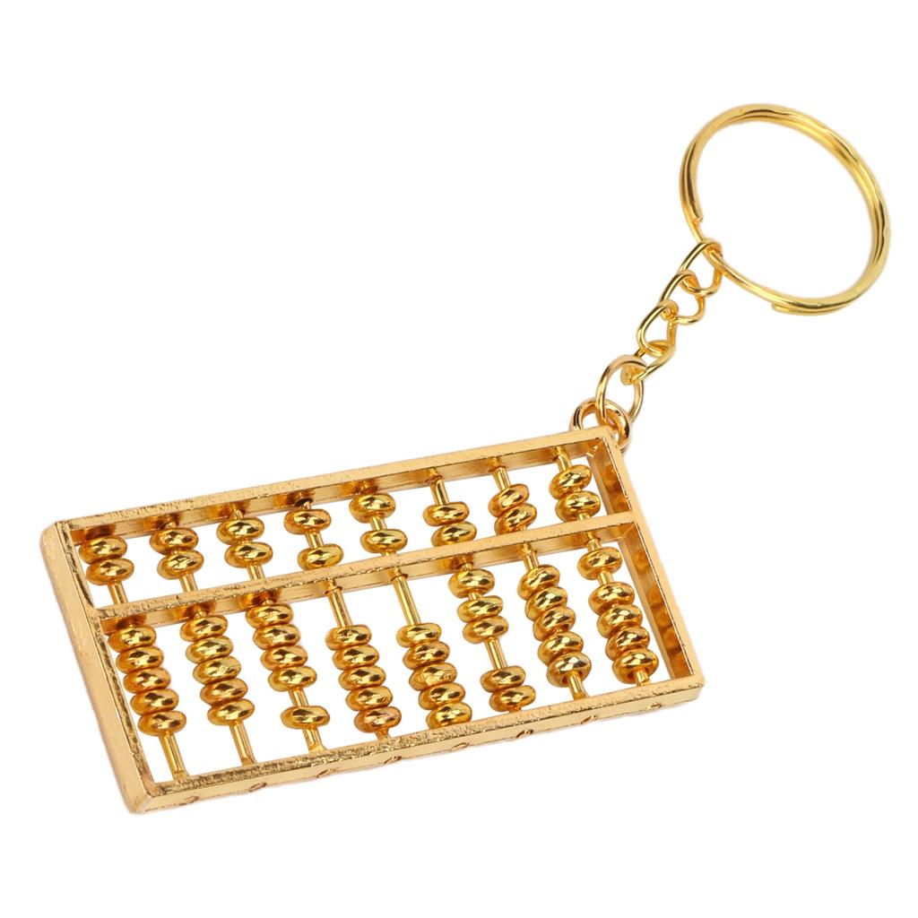 Cute Exquisite Abacus Keychain Metal Portable Abacus Key Ring Pendant Ornament Trinket