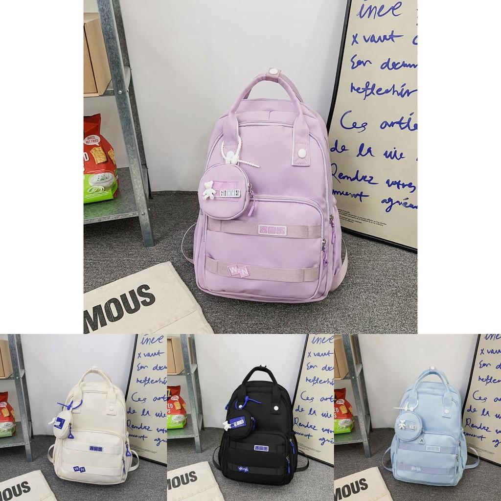 College Student Backpack Women Nylon Daily Use With Laptop Sleeve For School And Casual