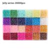 Kit de perles de rocaille colorées 2 mm Petites perles de verre Ensemble de perles lettres acryliques Avec boîte organisatrice Pour la fabrication de bijoux Collier Bracelet DIY