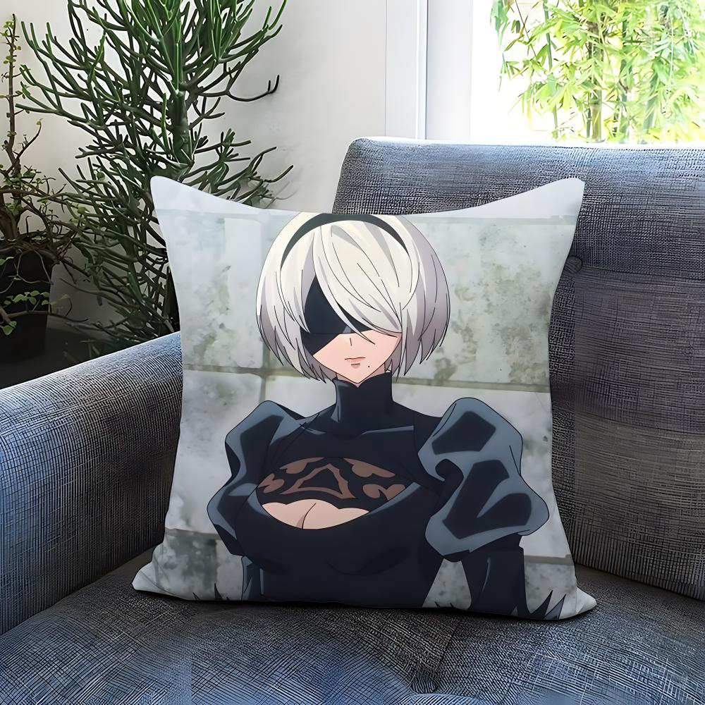 

POPULAR N-Nnier Automata Ver1.1 Cushion Cover Comfortable Reversible Pillow Cover Ideal for Car Sofa Bedroom & Beyond 30cmx30cm