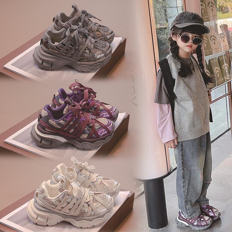 New Style Mesh Breathable Dad Shoes for Boys and Girls, Comfortable, Wear-resistant, Soft-soled and Non-slip Sports Shoes