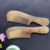 Natural Sheep Horn Comb with Smooth Handle - Medium Size