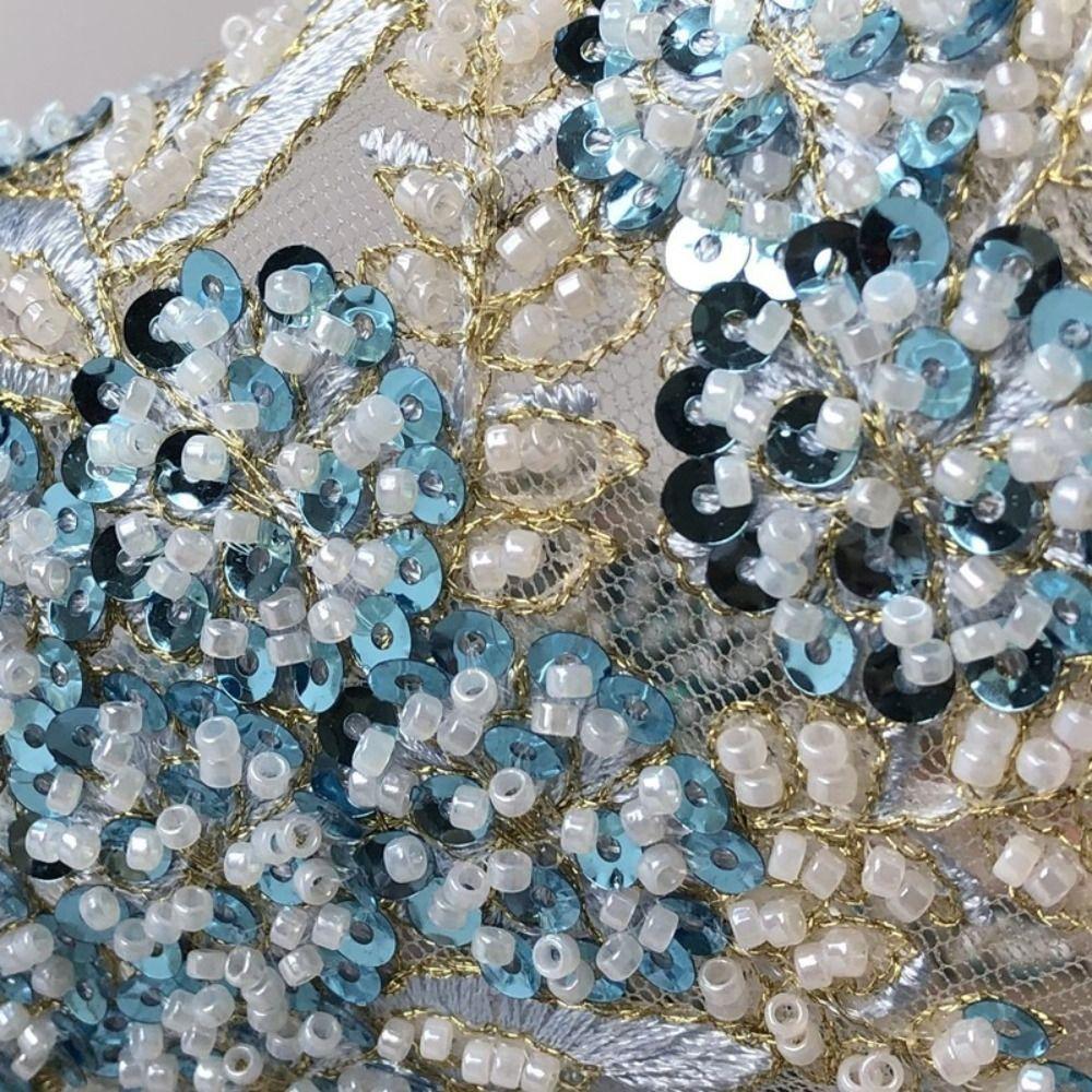 DIY Embroidered Floral Patches Sequin Embroidery Sequins Patches Lace Appliques  Stage Costumes