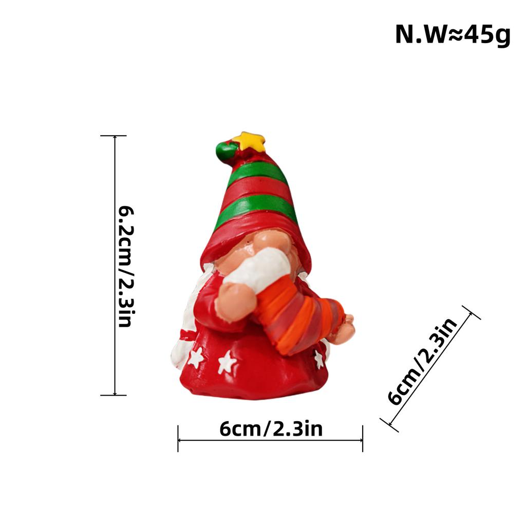 New Night Lights Santa Claus Ornaments Resin Crafts Creative Home Desktop Decoration Gift