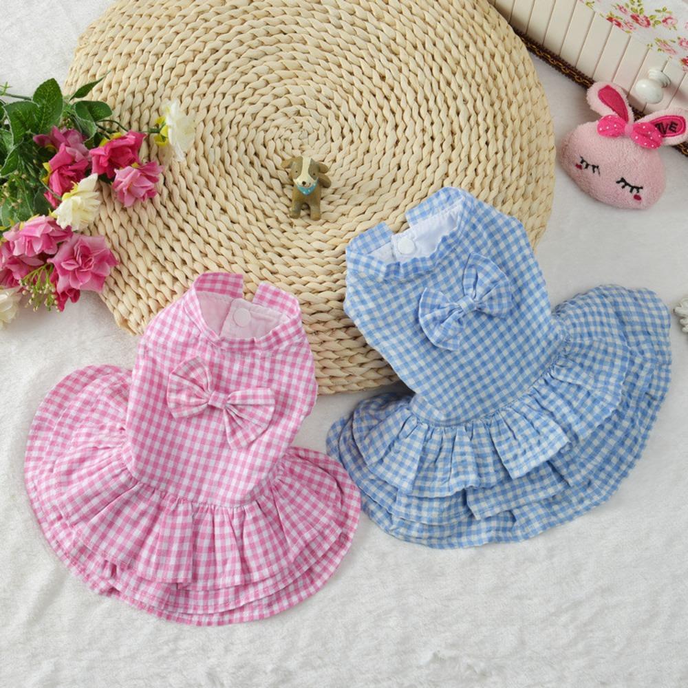 Comfortable and Breathable Cat Clothes, Thin, Cool and Anti-hair Loss, Spring and Summer Cat Pink One-piece Princess Dress