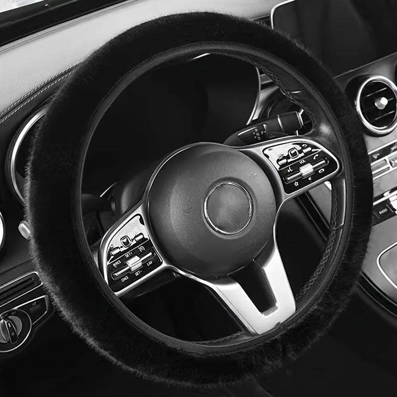 1PC Winter Warm Steering Wheel Cover, Universal Winter Plush Steering Wheel Anti Slip Full Surrounding Protective Cover