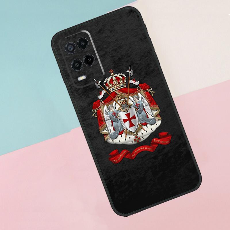 Knights Templar Coat of Arms For Oppo A16 A76 A96 A15 A80 A60 A40 A94 A54 A98 A78 A18 A38 A58 A17 A77 A74 A57S Phone Case