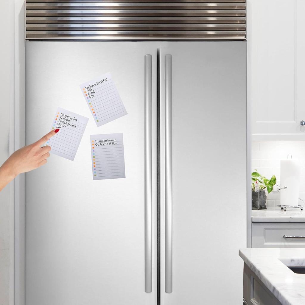 Mornajina 6Pcs Dry Erase to Do List 5x7 inch, Whiteboard Stickers for Wall with 3 Markers, Reble Lined Stickies Planner to Do List, Suitable for