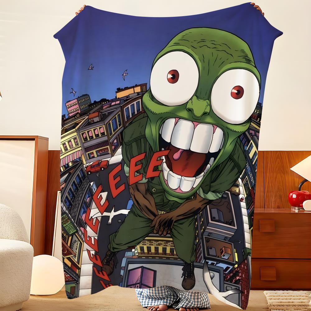Movie T-The M-Mask Throw Flannel Throw Blanket, Lightweight Cozy, Durable Washable Cute Cool