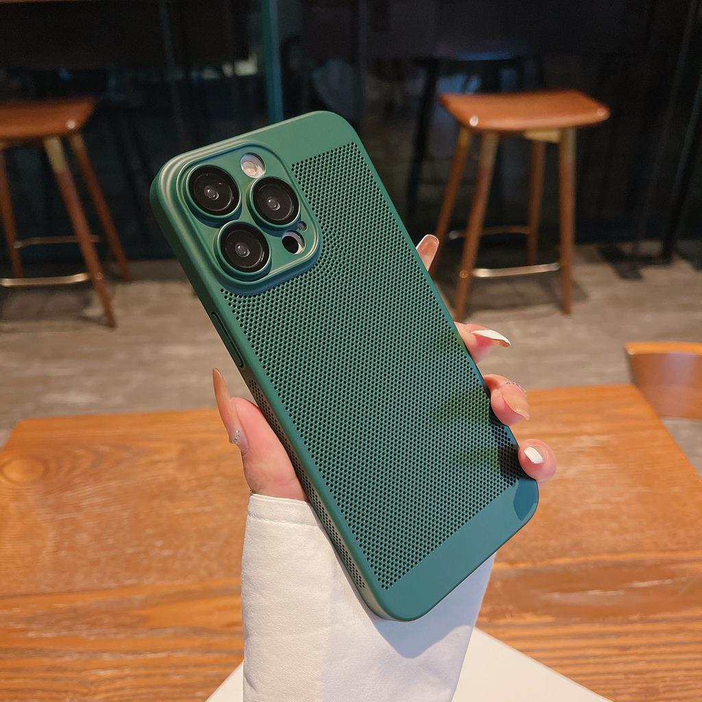 Apple 14 Chłodzące Etui na Telefon IPhone 13pro Ultracienka Siatkowa Powłoka Folia na Obiektyw Kreatywne Odporne na Upadki Twarde Etui PC