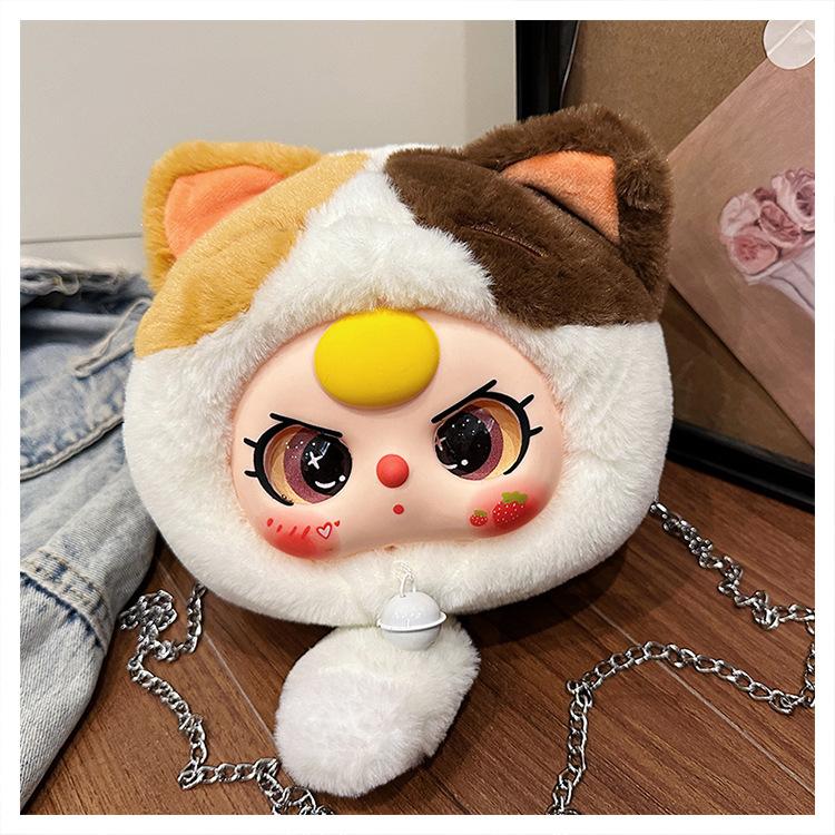 2025 new cute plush bag big eyes toy doll messenger bag claw machine doll student doll gift