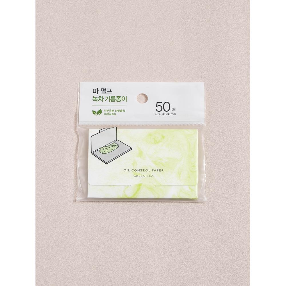 Daiso Green Tea Oil Paper 50 Sheets  Normal Type 