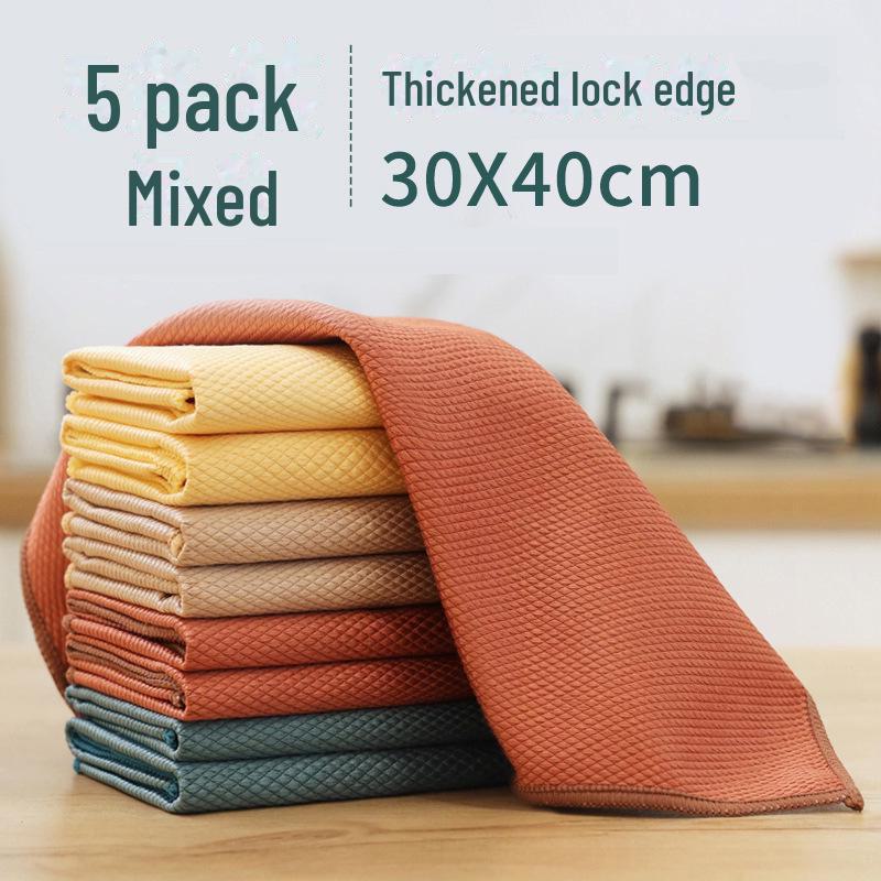 Verbessertes Verdicktes Fischschuppentuch: Saugfähige, fusselfreie Mikrofaser für streifenfreie Spiegelreinigung